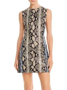 FRENCH CONNECTION Adila Snakeskin-Print Mini Dress size 8